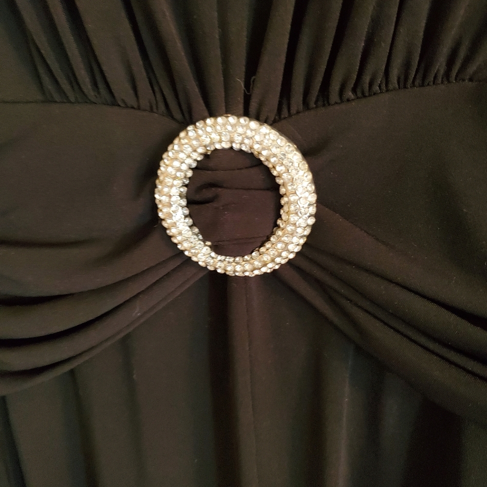 Metaphor Black Dressy Dress With Rhinestone Accent S 8 - Picture 8 of 10
